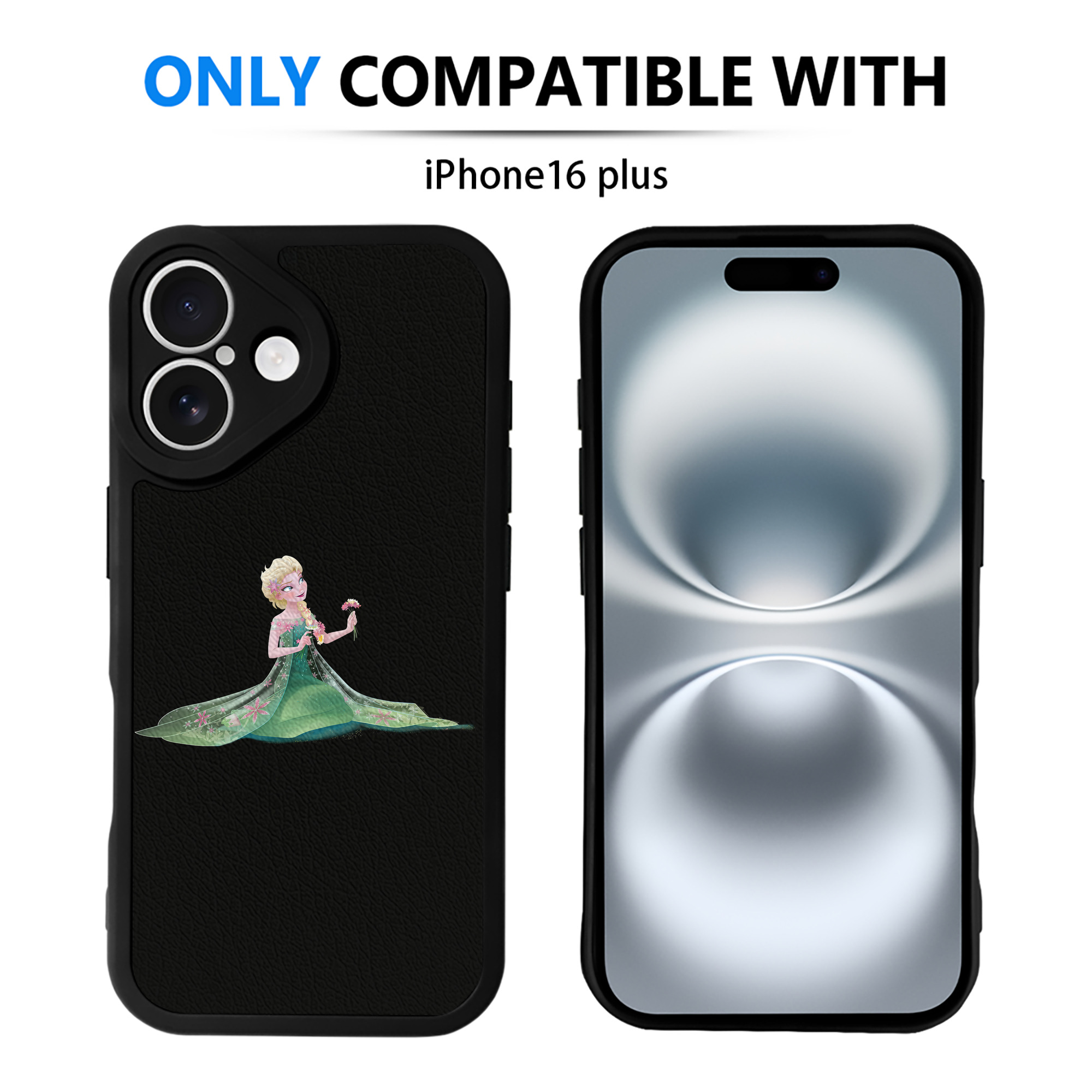 （画像用） アナと雪の女王 アンナ エルサ Frozen Anna Elsa 【iPhone 16シリーズ対応】シリコンスマホケース（レザー調） 材質：シリコン